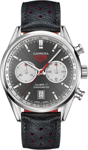 TAG Heuer Carrera Calibre 17 41 Stainless Steel / Grey / Calf